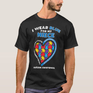 Puzzle, das ich Blau trage, Nichte Autismus-Bewuss T-Shirt
