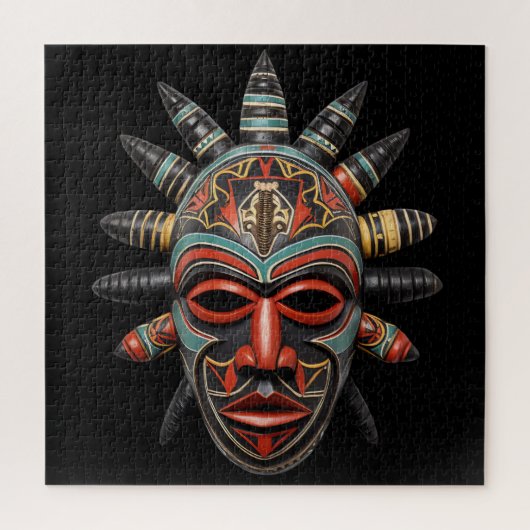 Puzzle der Afrikanischen Maske (Vertikal)