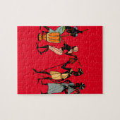 Puzzle der afrikanischen Stammes- Kunst (Horizontal)