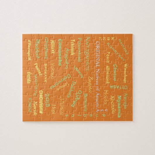Puzzle der amerikanischen Indianernamen, durch Met (Horizontal)