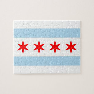 Puzzle der Chicago-Stadtflagge