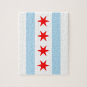 Puzzle der Chicago-Stadtflagge (Vertikal)
