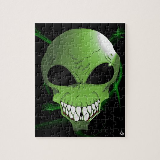 Puzzle der grünen Alien (Vertikal)