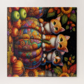 Puzzle der Herbstkatzen (Horizontal)