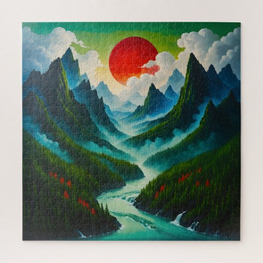 Puzzle der japanischen Landschaft (Vertikal)