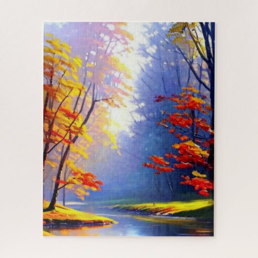 Puzzle der Landschaft im Herbst (Vertikal)