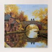 Puzzle der Landschaft im Herbst (Vertikal)