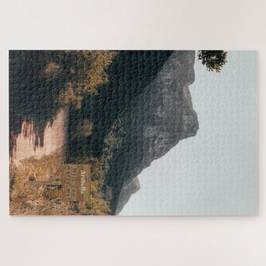 Puzzle der landschaftlichen Bergspur (Horizontal)