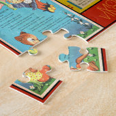 Puzzle der Vintagen KINDERBUCHFÜHRUNG (Seite)