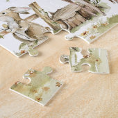 Puzzle der Wasserfarbenwaldtiere (Seite)