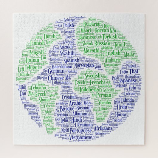 Puzzle der Weltsprachen (Vertikal)