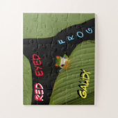 Puzzle der Wildtiere: Niedlicher Frösch (Vertikal)