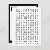 Puzzle der Wortsuche Postkarte (Vorne/Hinten)