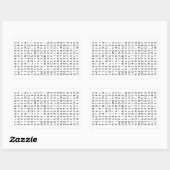 Puzzle der Wortsuche Rechteckiger Aufkleber (Blatt)