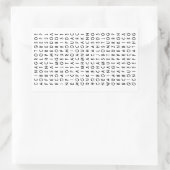 Puzzle der Wortsuche Rechteckiger Aufkleber (Tasche)