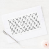 Puzzle der Wortsuche Rechteckiger Aufkleber (Umschlag)