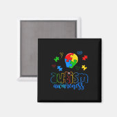 Puzzle des Autismus Magnet (Vorderseite/Rückseite)