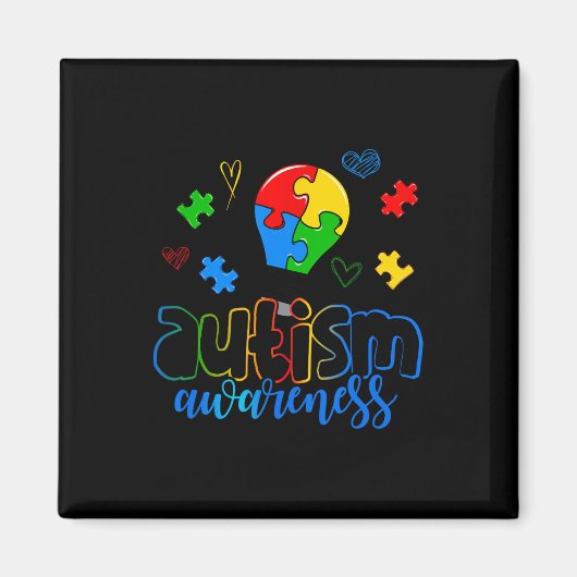Puzzle des Autismus Magnet (Vorne)