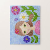 Puzzle des Blumen-Garten-Mädchens (Vertikal)