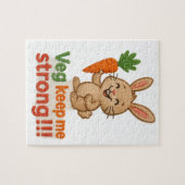 Puzzle des Kaninchens mit Vegie (Horizontal)