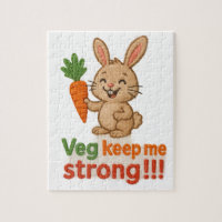 Puzzle des Kaninchens mit Vegie