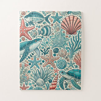 Puzzle des Meereslebens