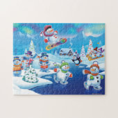 Puzzle des Snowpeople Winter-Märchenlandes (Horizontal)