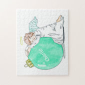 Puzzle des Weihnachtsangels-individuellen Namens (Vertikal)