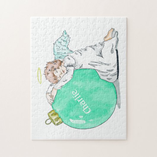 Puzzle des Weihnachtsangels-individuellen Namens (Vertikal)