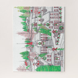 Puzzle des Weihnachtsdorfes