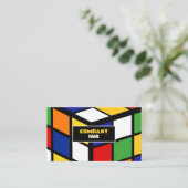 Puzzle Design der 1970er Jahre, Retro-Stil Visitenkarte (Stehend Vorderseite)