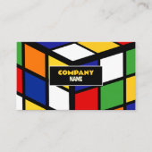 Puzzle Design der 1970er Jahre, Retro-Stil Visitenkarte (Vorderseite)