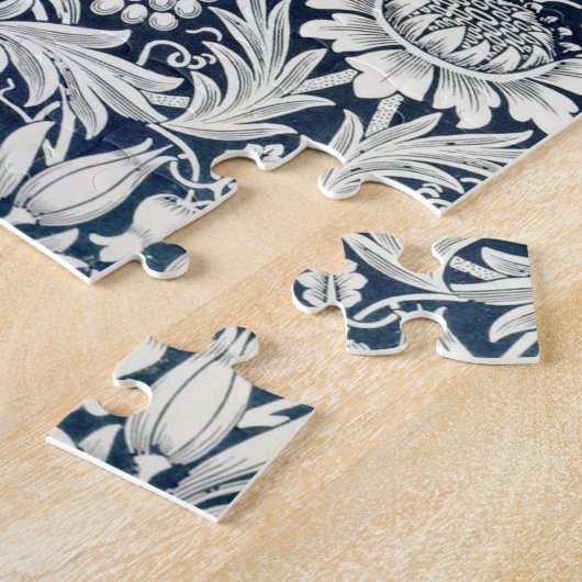 Puzzle - Design für blaue und weiße Tapeten (Seite)