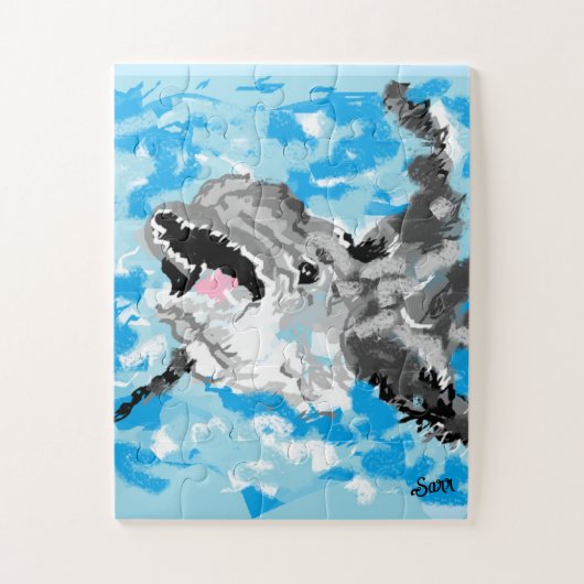 Puzzle : Dolphin bei Spielen (Vertikal)