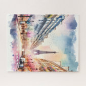 Puzzle Eiffel Tower Paris mit Giftbox (Horizontal)