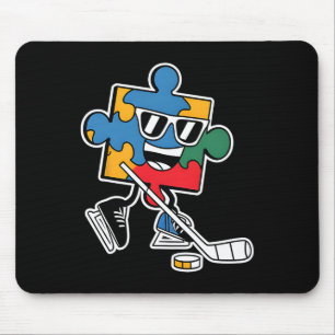 Puzzle Eishockey Autismus-Bewusstsein Sport Jungen Mousepad