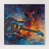 Puzzle Electric Guitar Art (Horizontal)