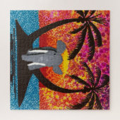 Puzzle - Elefant auf der Tropeninsel (Horizontal)