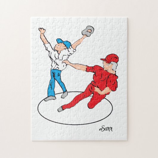 Puzzle : Er ist sicher / Baseball (Vertikal)