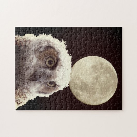 Puzzle - Eule und Mond (Horizontal)