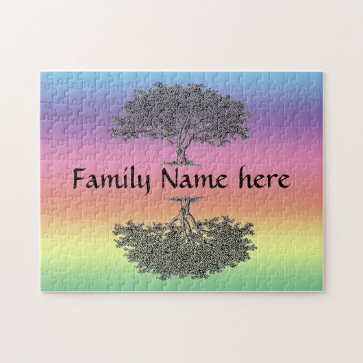 Puzzle - Familienstamm/Name (Horizontal)