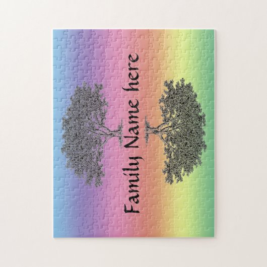 Puzzle - Familienstamm/Name (Vertikal)