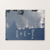 Puzzle Fluffy White Clouds und Blue Sky Sprichwort (Horizontal)