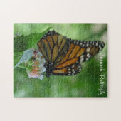 Puzzle Flutterfly Monarch Butterfly Pink Blume (Horizontal)