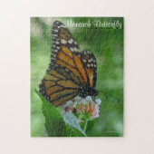 Puzzle Flutterfly Monarch Butterfly Pink Blume (Vertikal)