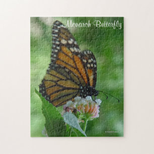 Puzzle Flutterfly Monarch Butterfly Pink Blume