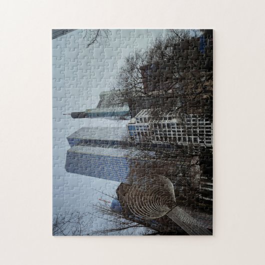 Puzzle “Frankfurt en equilibrio – Arte, árboles y (Vertikal)