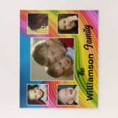 Puzzle Fun 5 Fotos und Name (Vertikal)