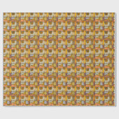 Puzzle Funny Cats House Nahtlos Geschenkpapier (Flach)