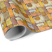 Puzzle Funny Cats House Nahtlos Geschenkpapier (Rolleneckpunkt)